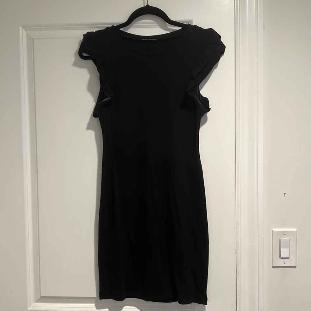 Zara ruffle cap sleeve mini dress